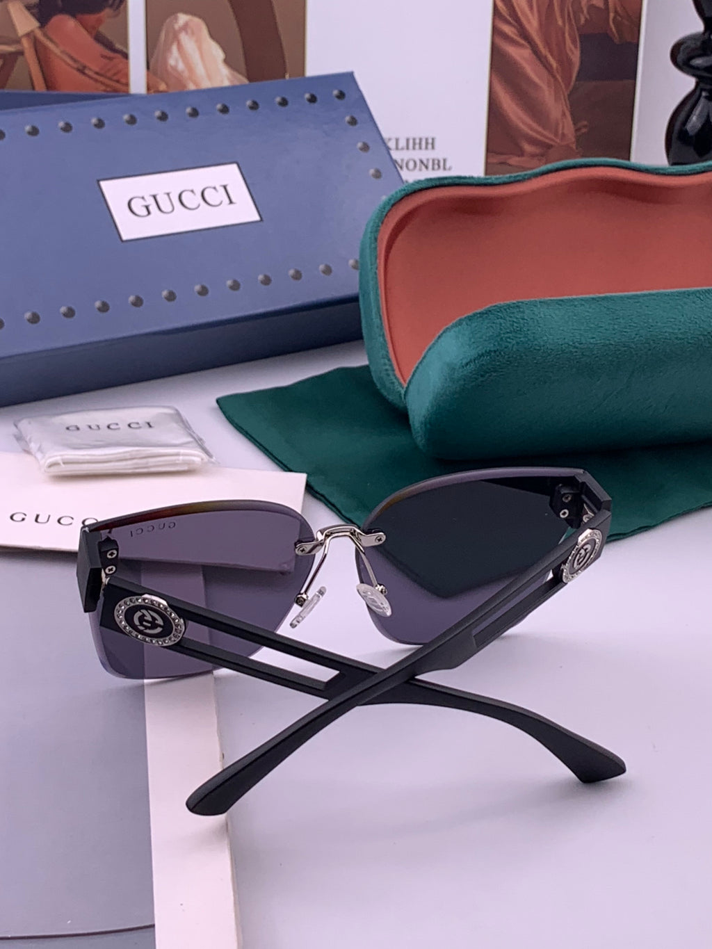 Gucci G3101 Square Brown Lens Sunglasses for Men & Women - 398265 - detail image 7