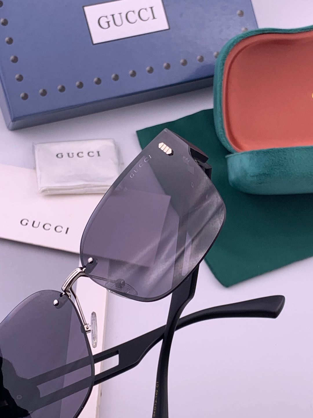 Gucci G3101 Square Brown Lens Sunglasses for Men & Women - 398265 - detail image 5