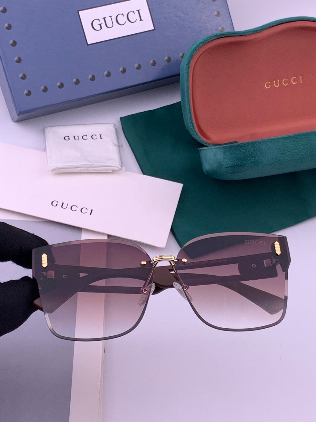 Gucci G3101 Square Brown Lens Sunglasses for Men & Women - 398266