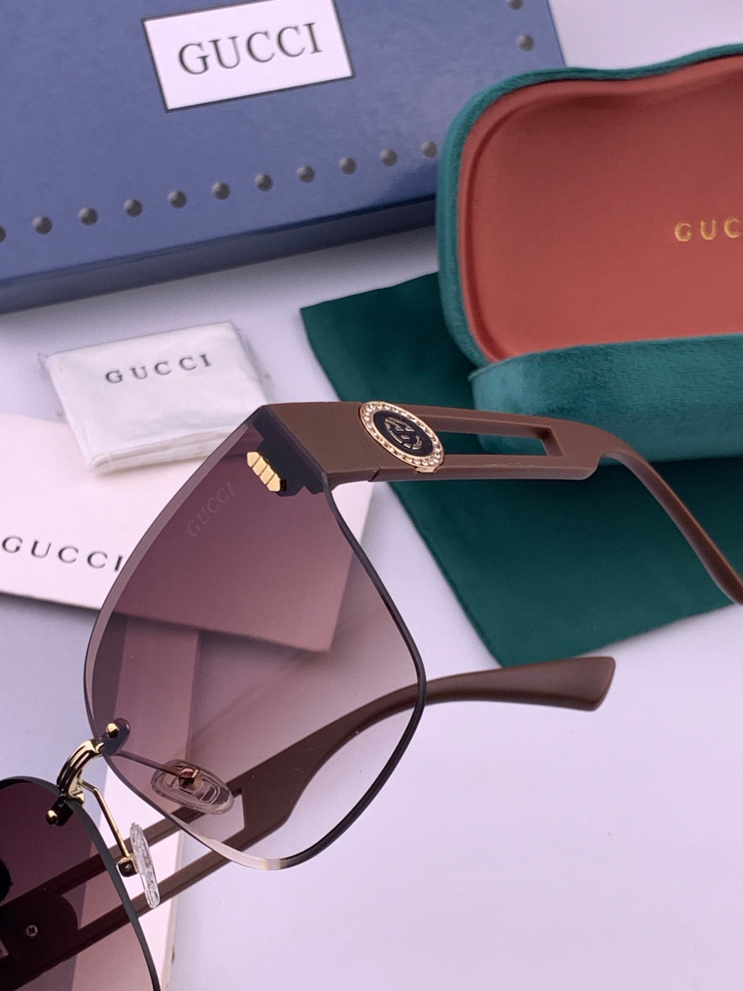 Gucci G3101 Square Brown Lens Sunglasses for Men & Women - 398266 - detail image 3