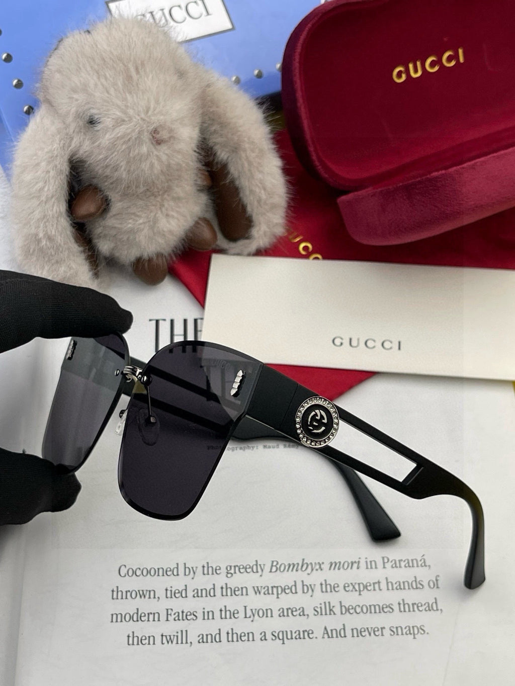 Gucci G3101 Square Black Lens Sunglasses for Men & Women - 398268 - detail image 4