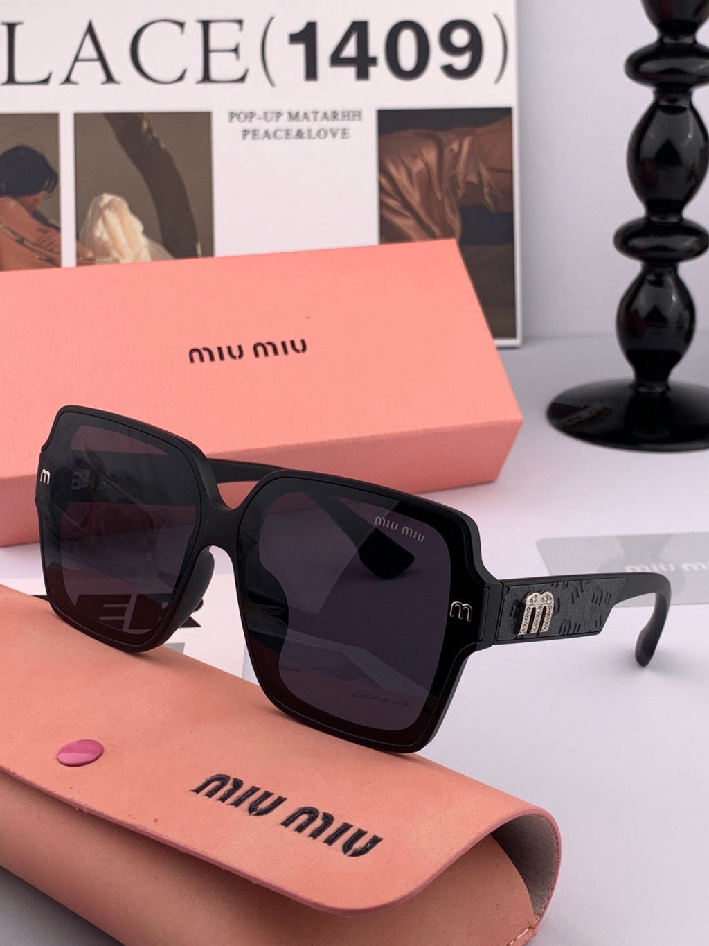 Miu Miu M9304 Fashion Pink Lens Sunglasses for Men & Women - 399187 - detail image 5