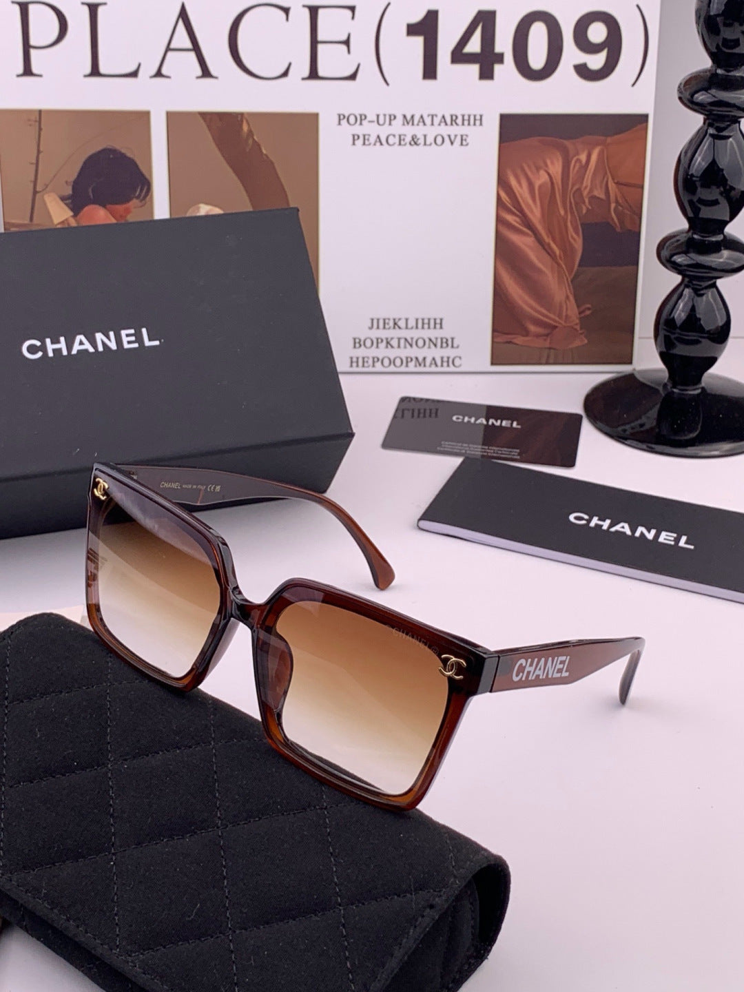 Chanel CH86901 Square Brown Lens Sunglasses for Men & Women - 398631 - detail image 4