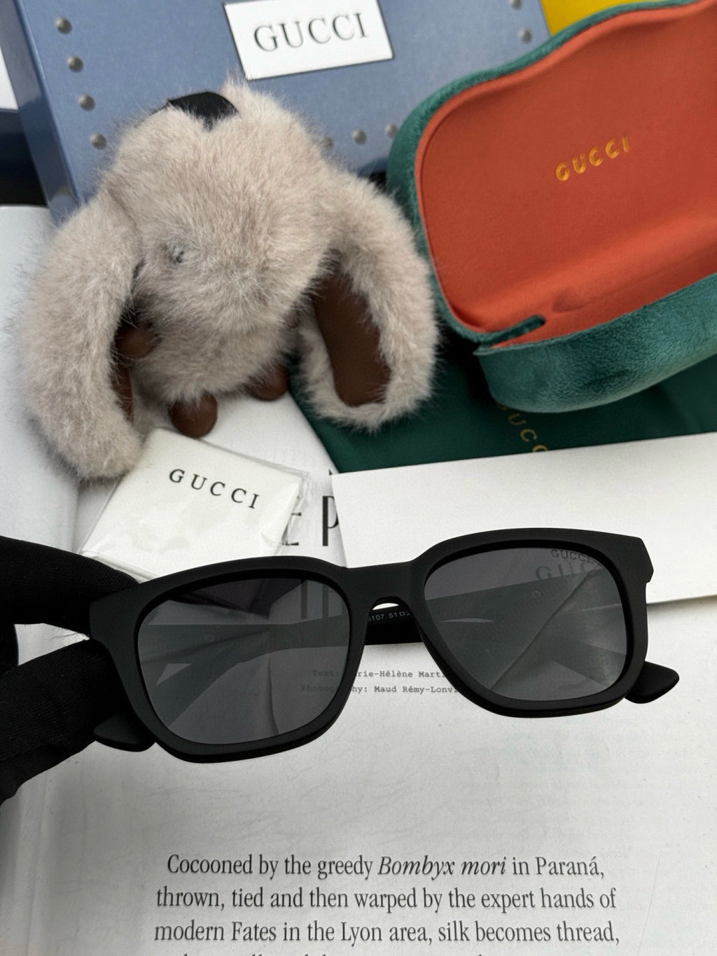 Gucci G7510 Square Gold Lens Sunglasses for Men & Women - 398253