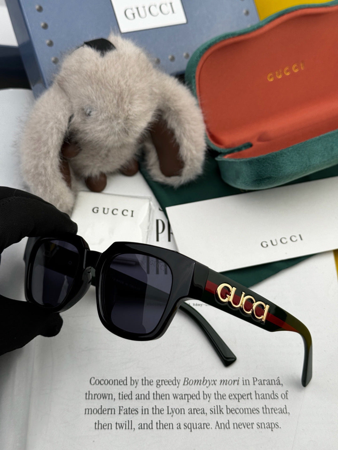 Gucci G1232 Square Black Lens Sunglasses for Men & Women - 398255 - detail image 3
