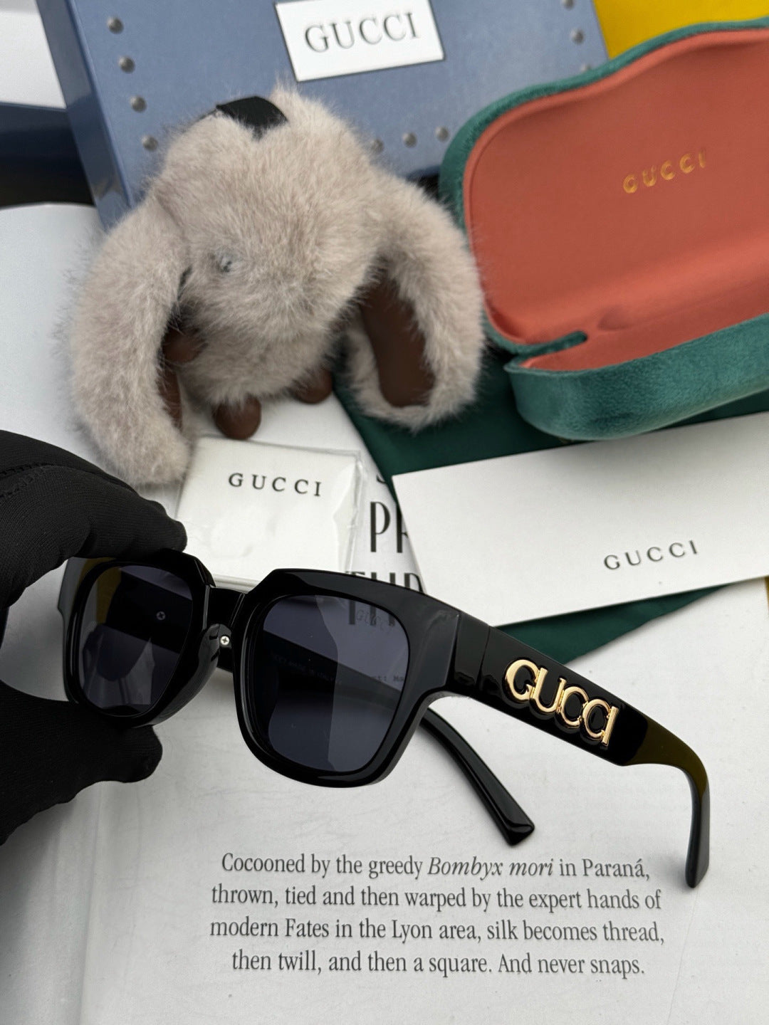 Gucci G1232 Square Black Lens Sunglasses for Men & Women - 398255 - detail image 2