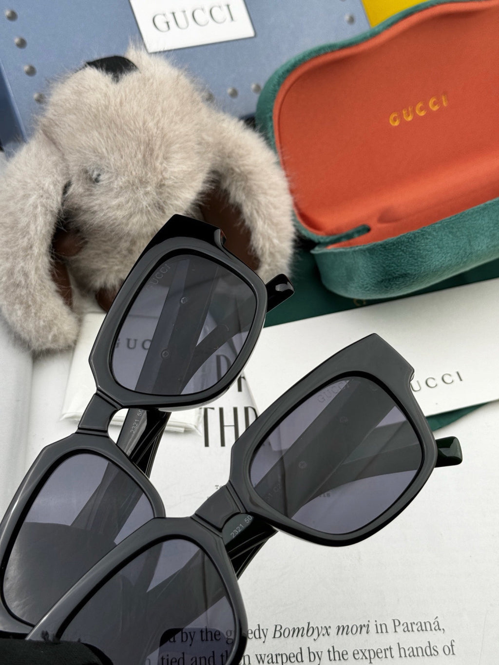 Gucci G1232 Square Black Lens Sunglasses for Men & Women - 398255 - detail image 4