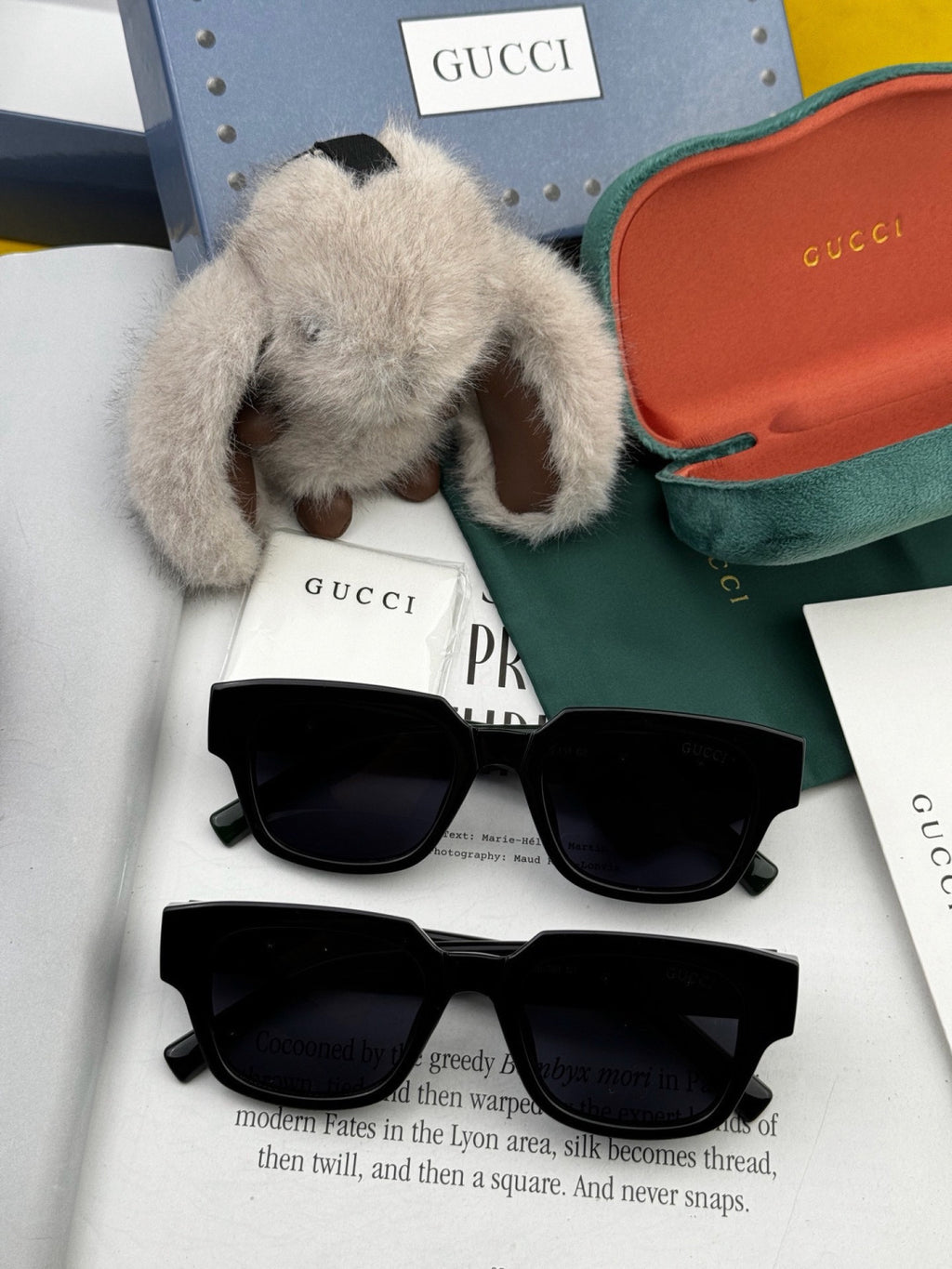 Gucci G1232 Square Black Lens Sunglasses for Men & Women - 398255 - detail image 7