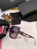 Dior CD9988 Polarized Square Pink Lens Sunglasses for Men & Women - 398730