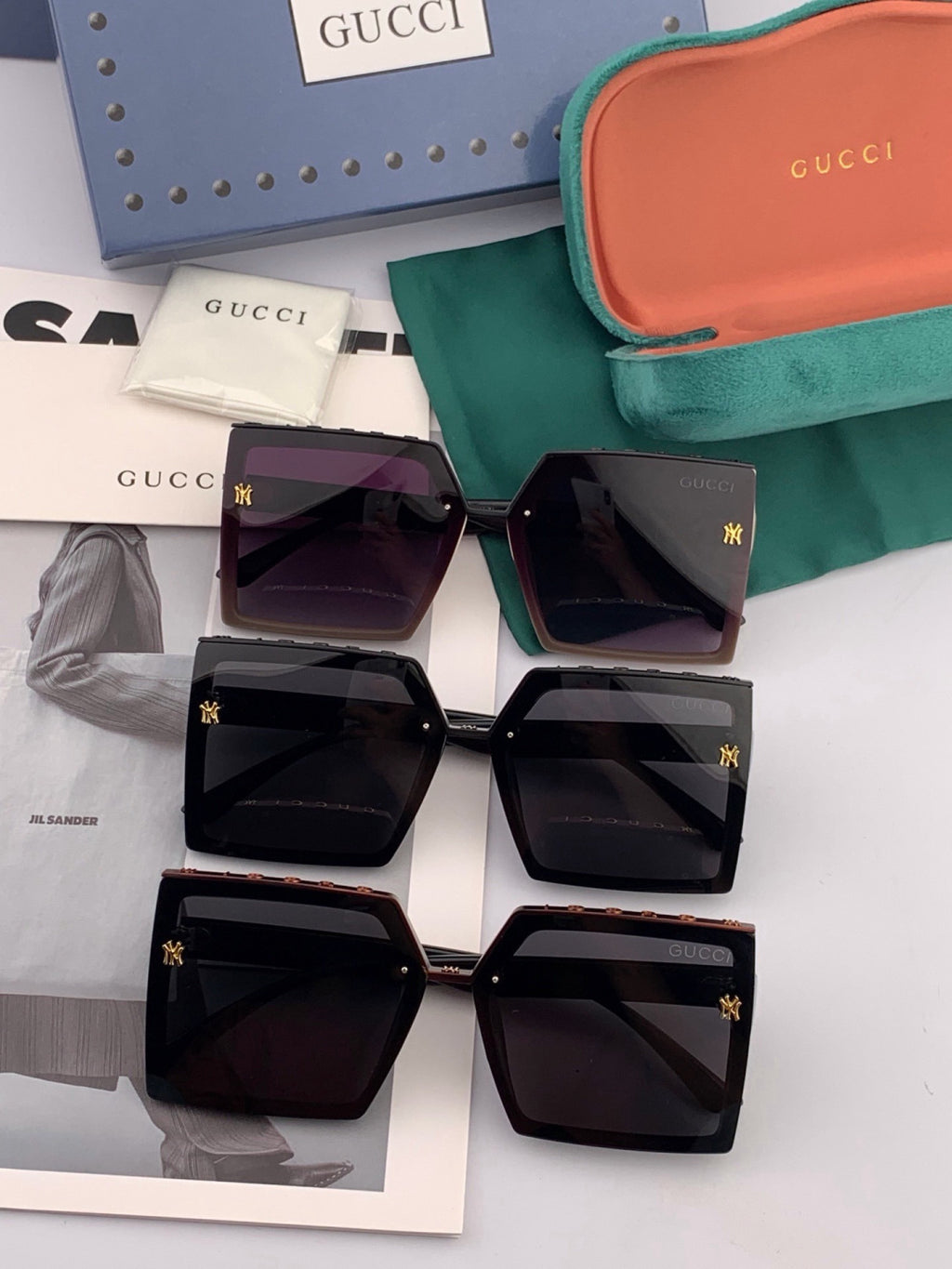 Gucci G50195 Polarized Square Green Lens Sunglasses for Men & Women - 398256 - detail image 5
