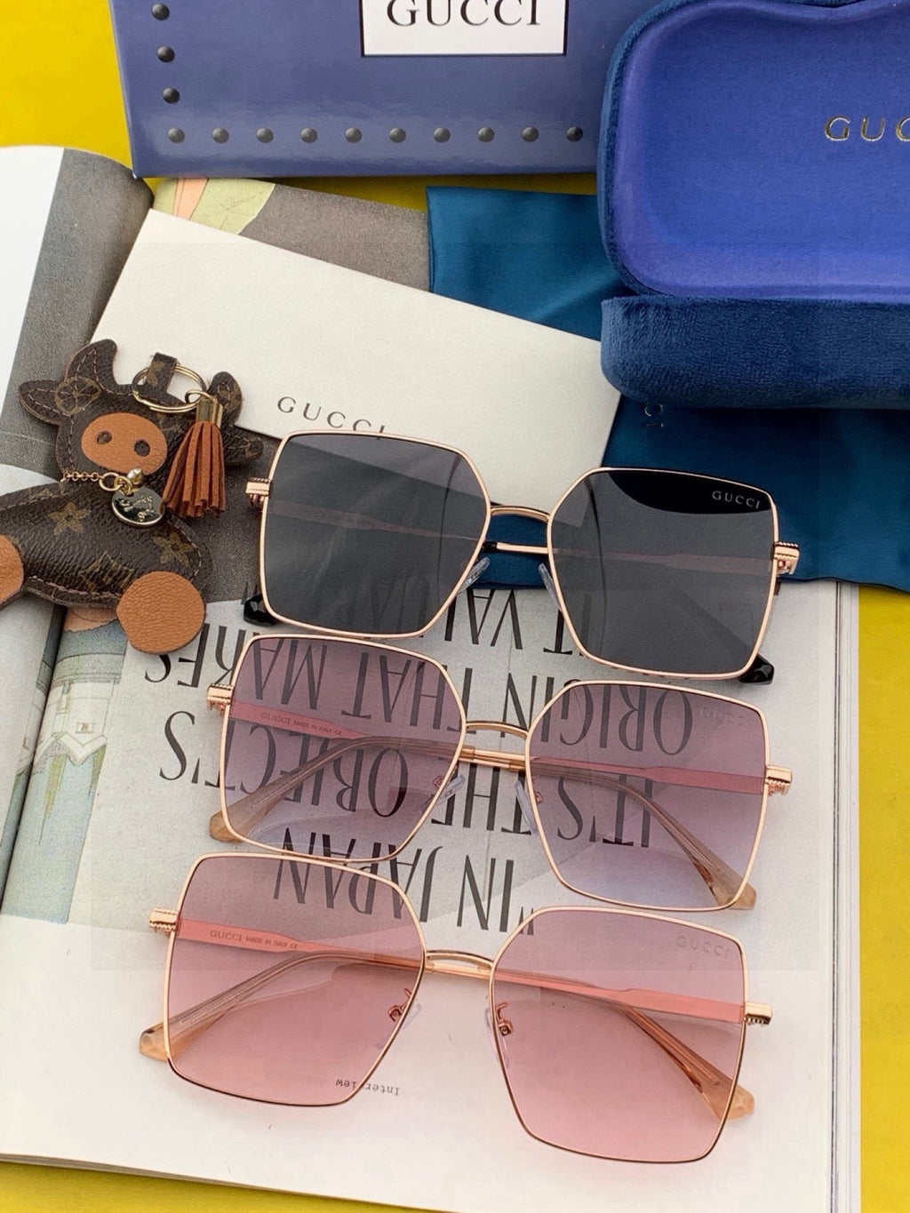 Gucci G6621 Polarized Oversized Black Lens Sunglasses for Men & Women - 398257 - detail image 5