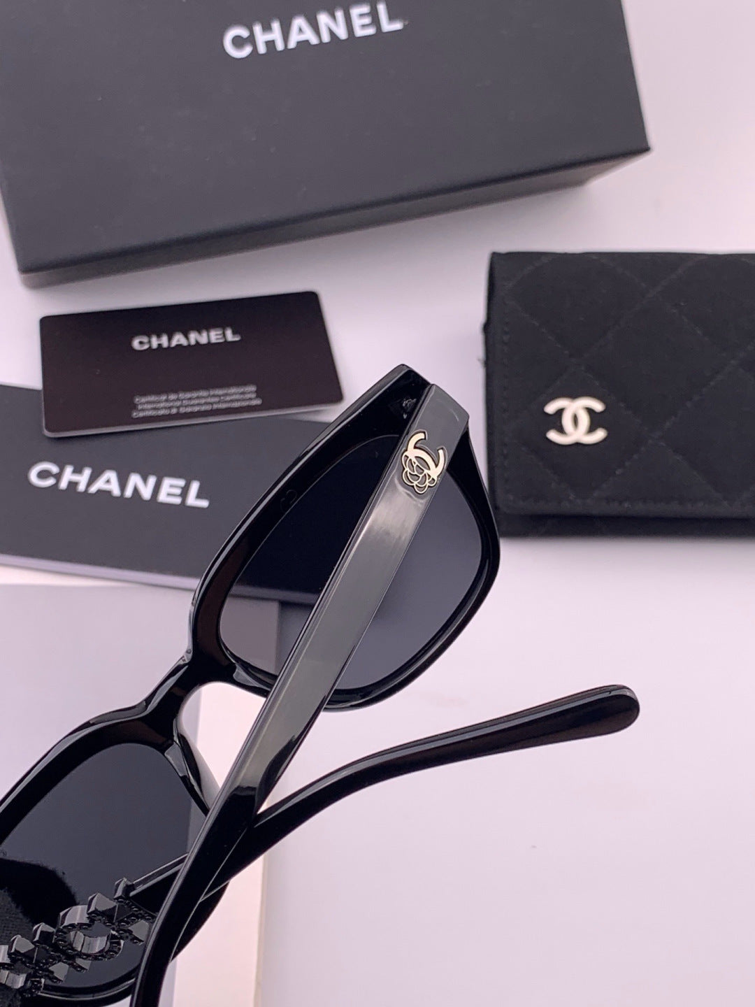 Chanel CH2994 Polarized Round Gold Lens Sunglasses for Women - 398547 - detail image 6