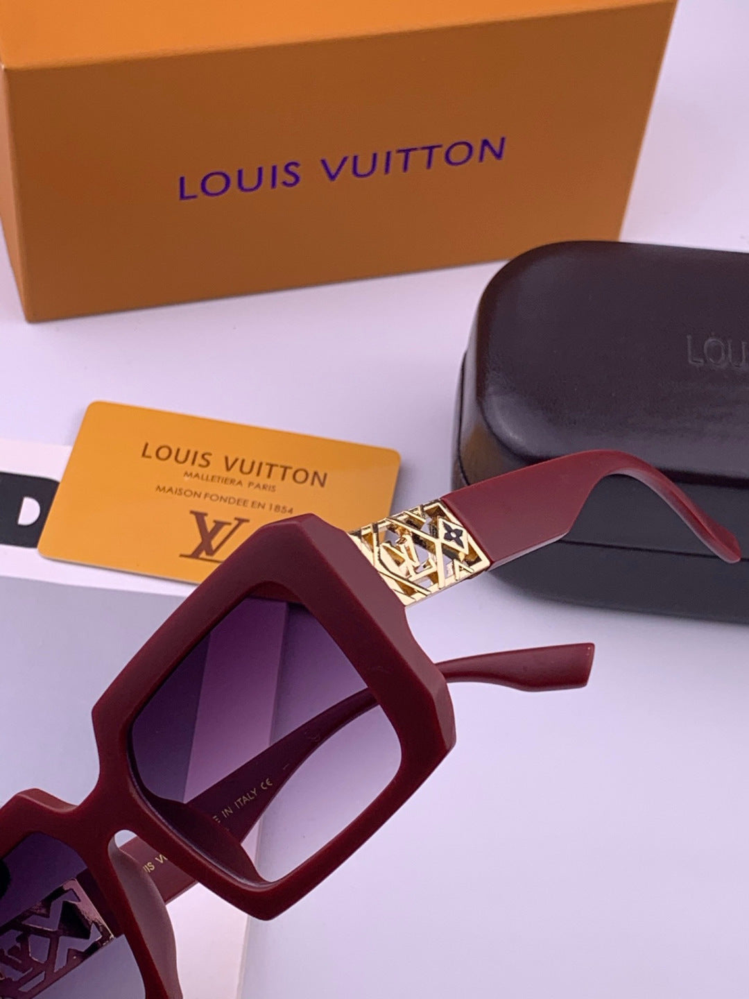 Louis Vuitton L47001 Square Brown Lens Sunglasses for Men & Women - 398143 - detail image 4