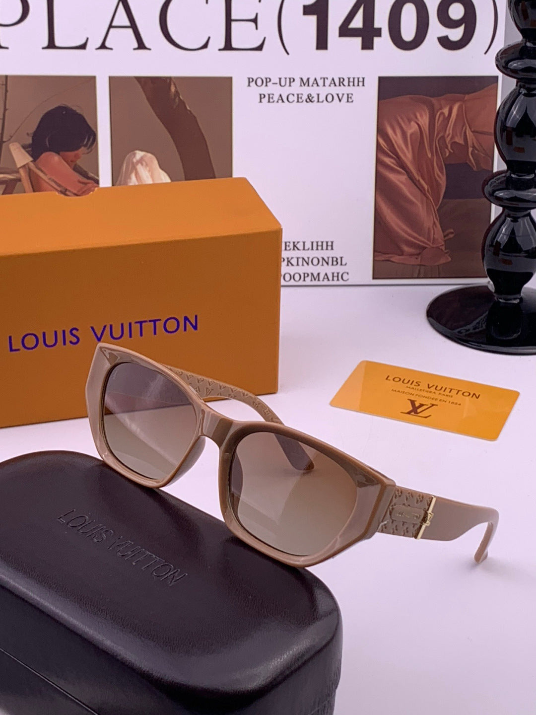 Louis Vuitton L17000 Square Gold Lens Sunglasses for Men & Women - 398150 - detail image 2