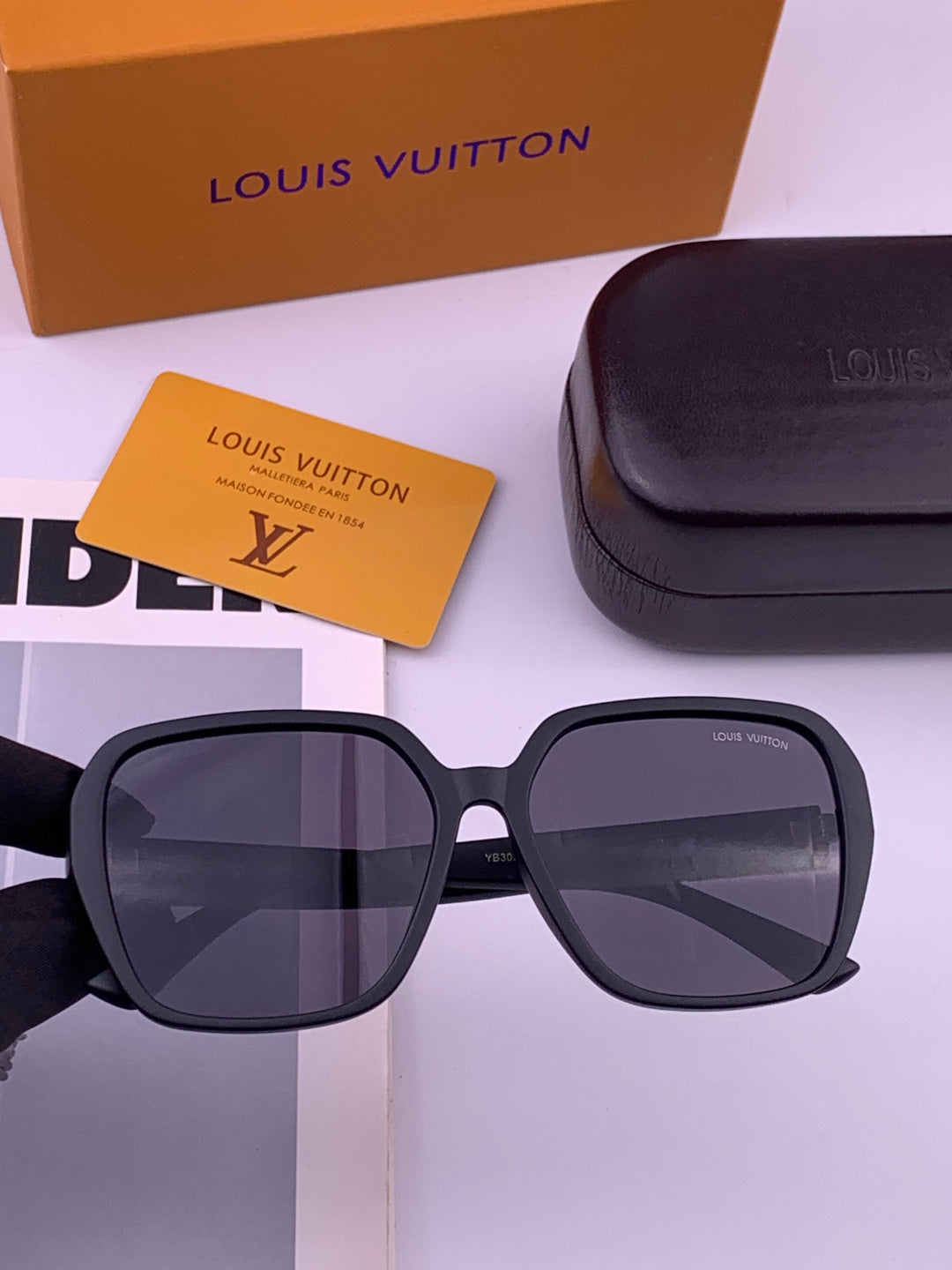 Louis Vuitton L3305 Square Black Lens Sunglasses for Men & Women - 398127