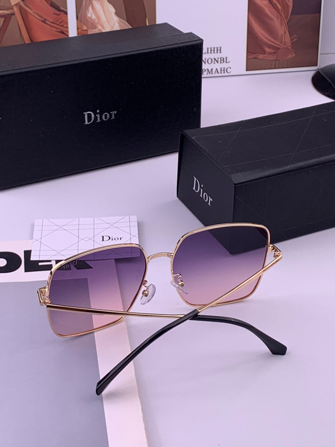 Dior D5813 Polarized Square Black Lens Sunglasses for Men & Women - 398754 - detail image 6