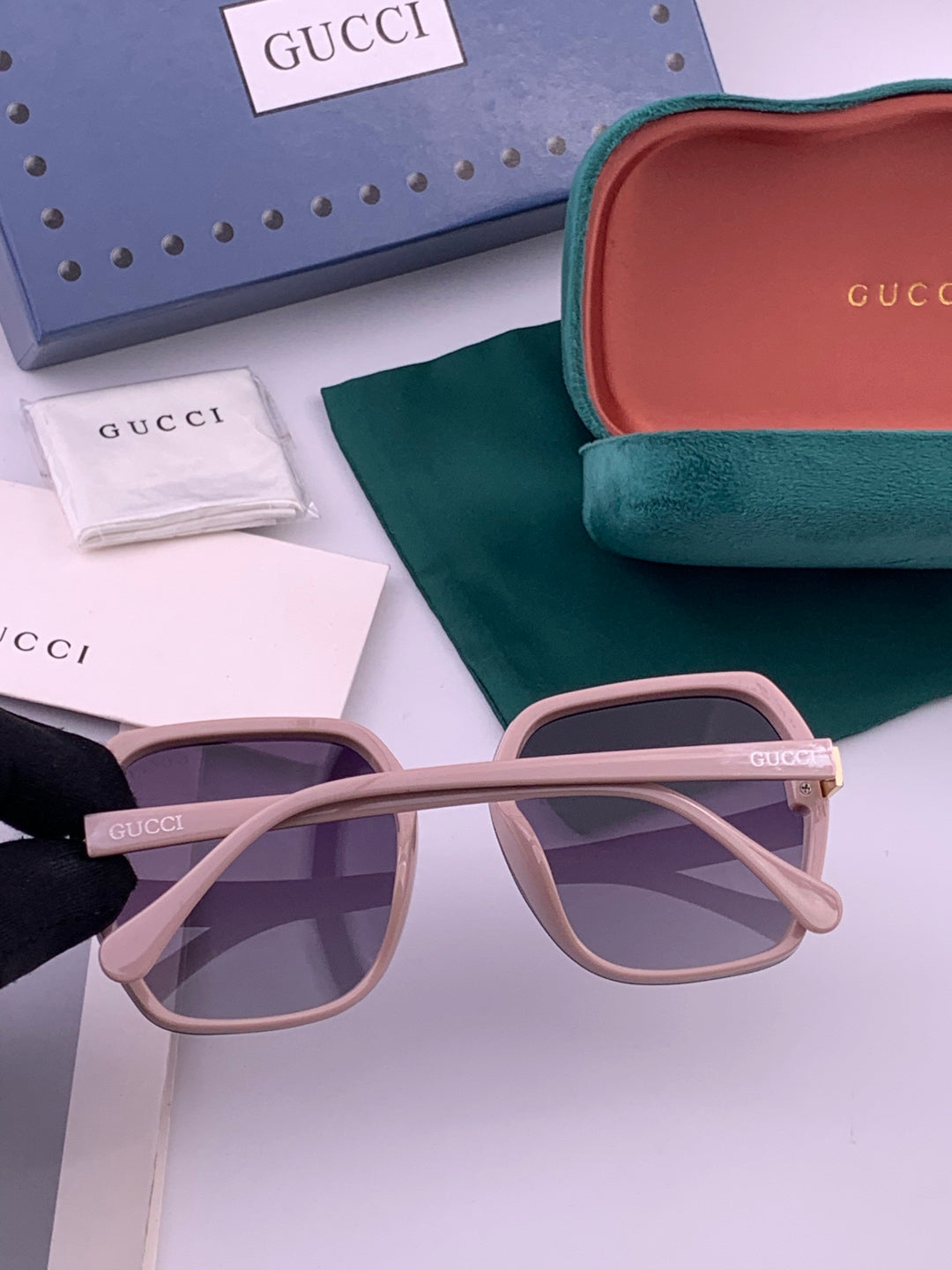 Gucci G313 Square Brown Lens Sunglasses for Men & Women - detail image 4