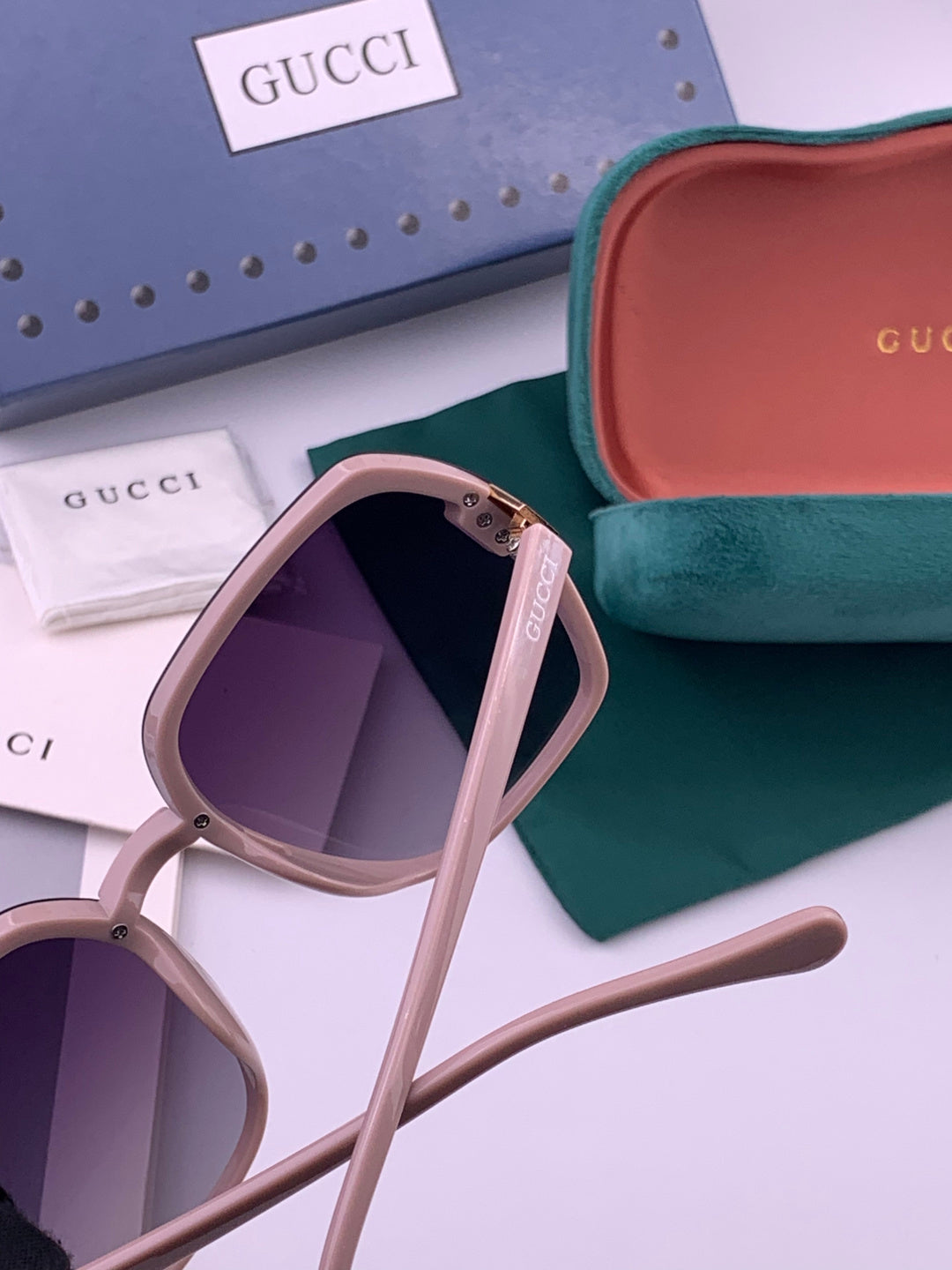 Gucci G313 Square Brown Lens Sunglasses for Men & Women - detail image 6