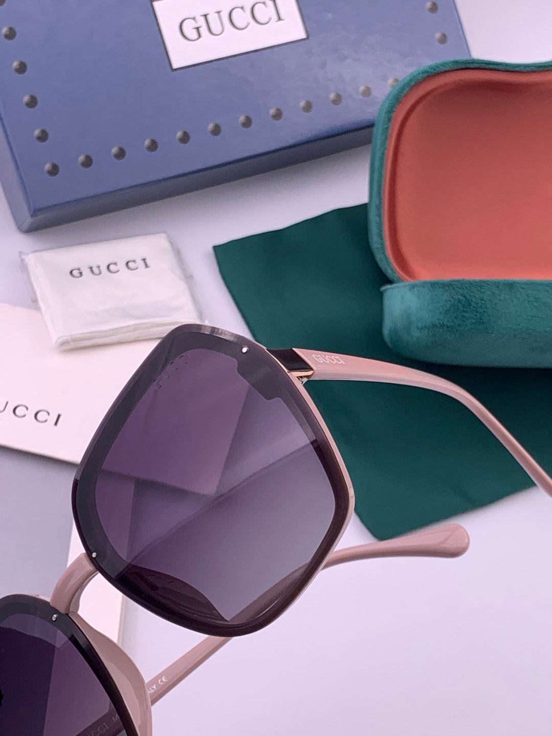 Gucci G313 Square Brown Lens Sunglasses for Men & Women - detail image 3
