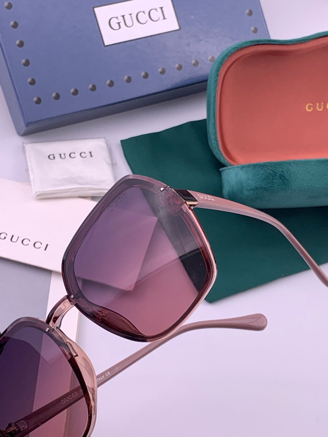 Gucci G313 Square Gold Lens Sunglasses for Men & Women - 398348 - detail image 3