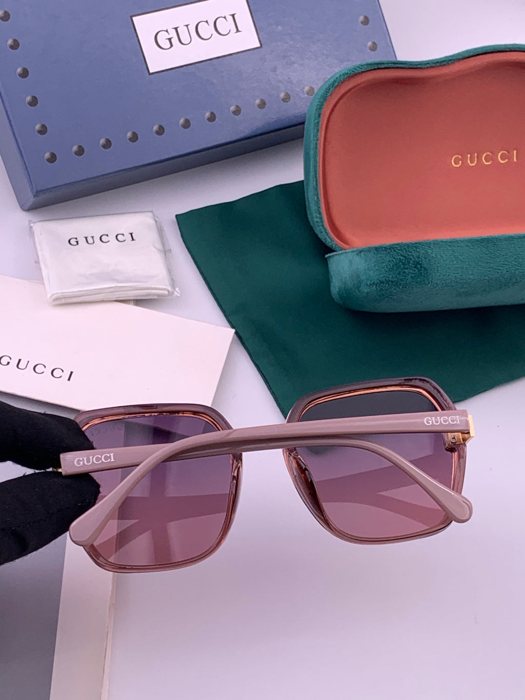 Gucci G313 Square Gold Lens Sunglasses for Men & Women - 398348 - detail image 6