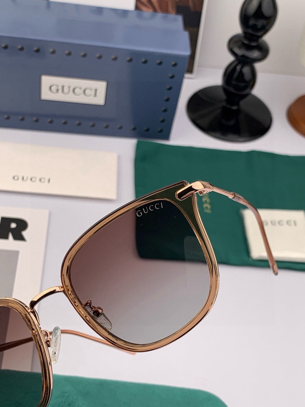 Gucci G6241 Polarized Square Black Lens Sunglasses for Men & Women - 398351 - detail image 5
