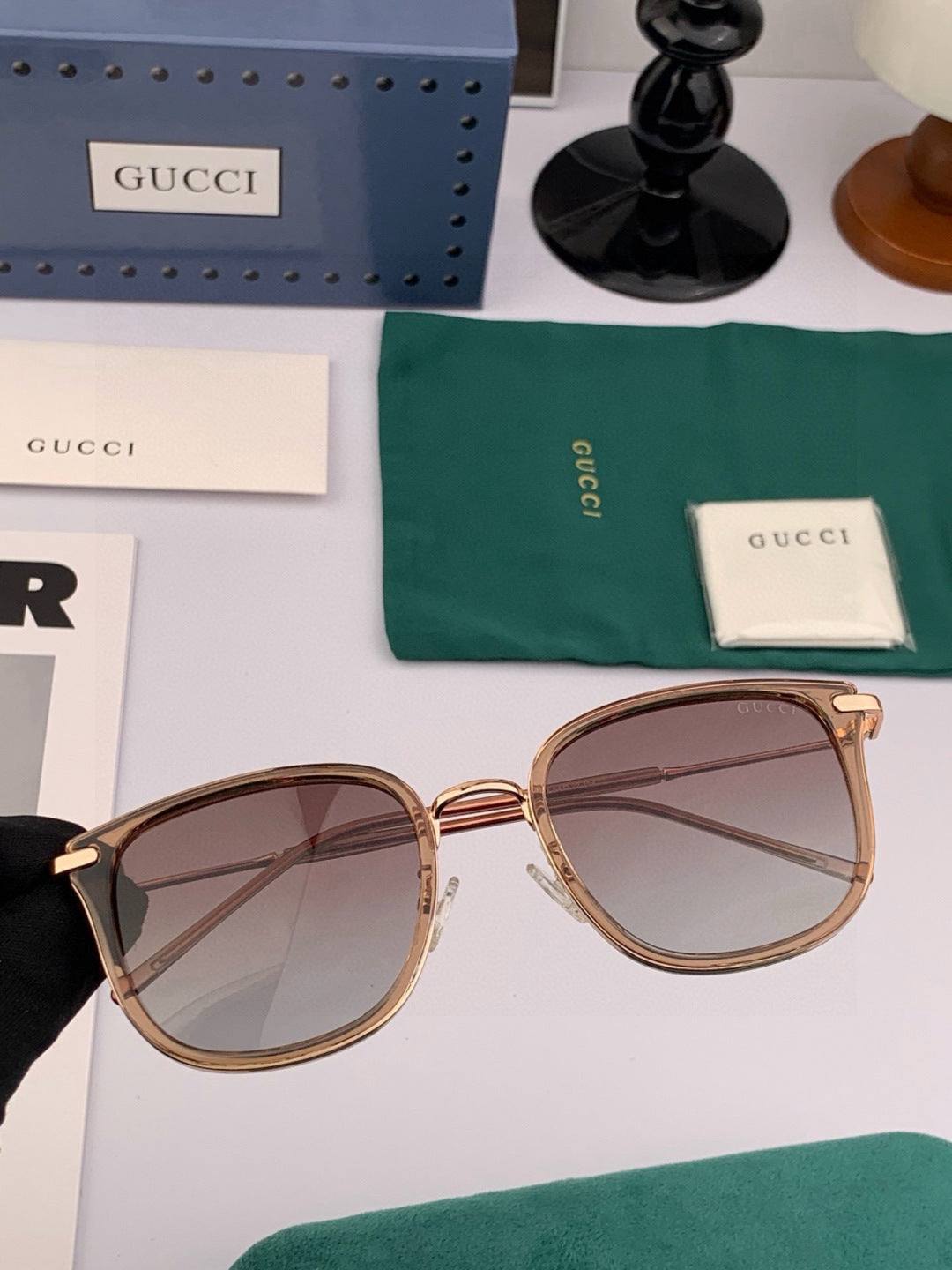 Gucci G6241 Polarized Square Black Lens Sunglasses for Men & Women - 398351 - detail image 3