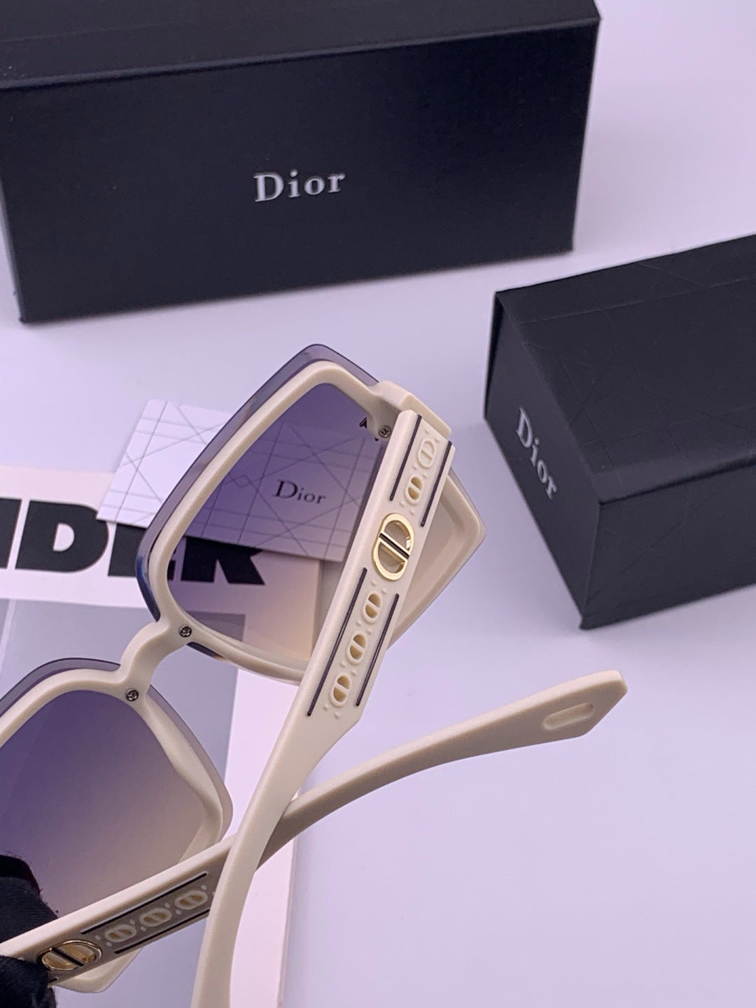 Dior CD2590 Polarized Square Red Lens Sunglasses for Women - 398755