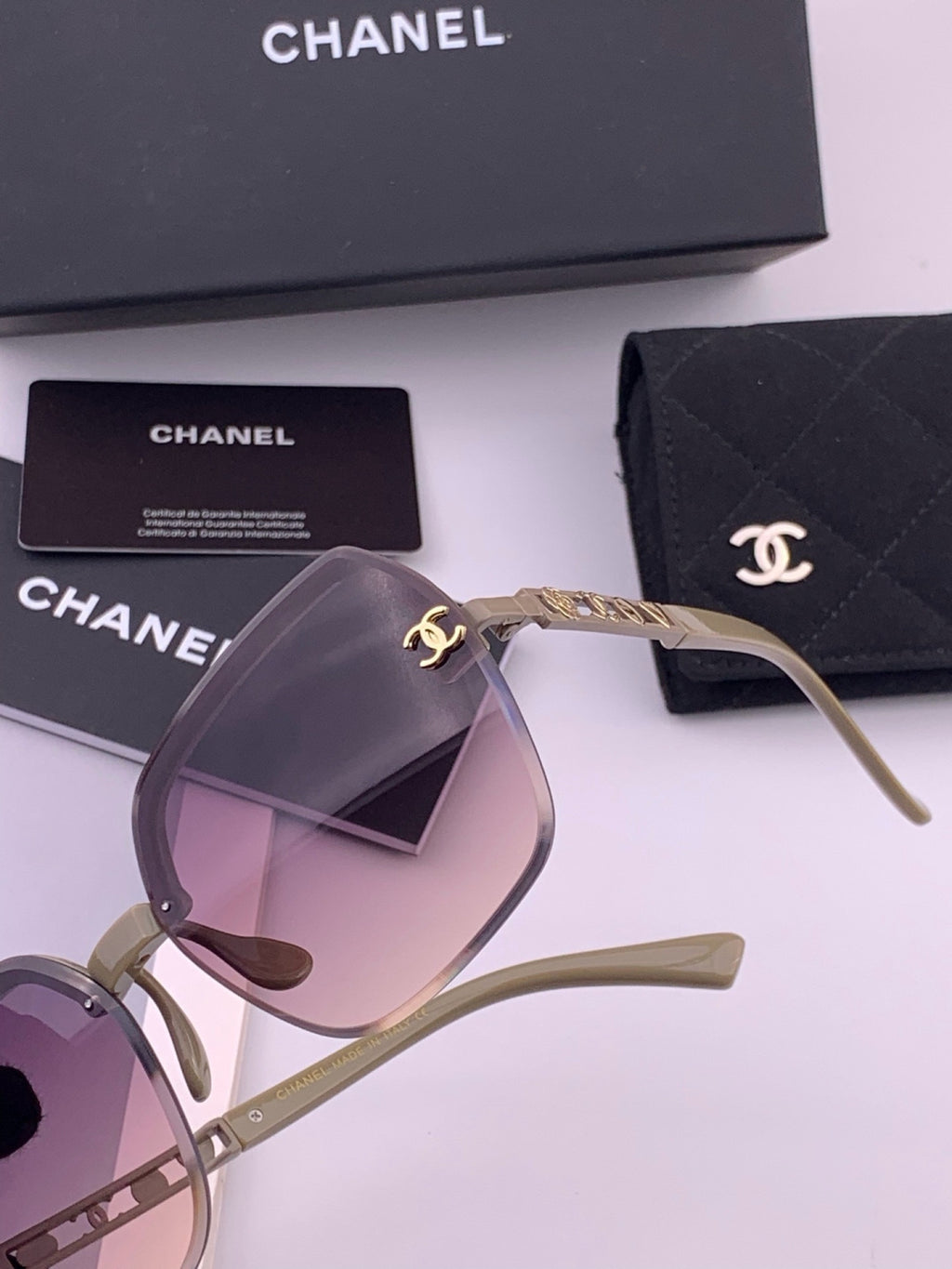 Chanel CH67000 Fashion Purple Lens Sunglasses for Men & Women - 398540 - detail image 3