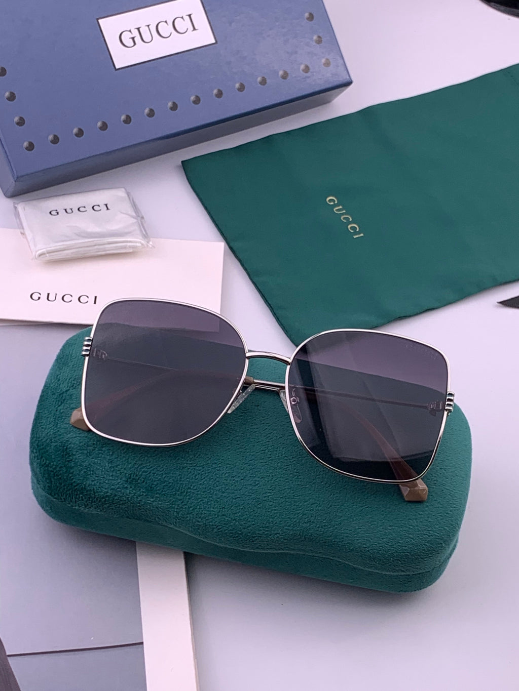 Gucci G2330 Polarized Round Black Lens Sunglasses for Women - 398333 - detail image 6