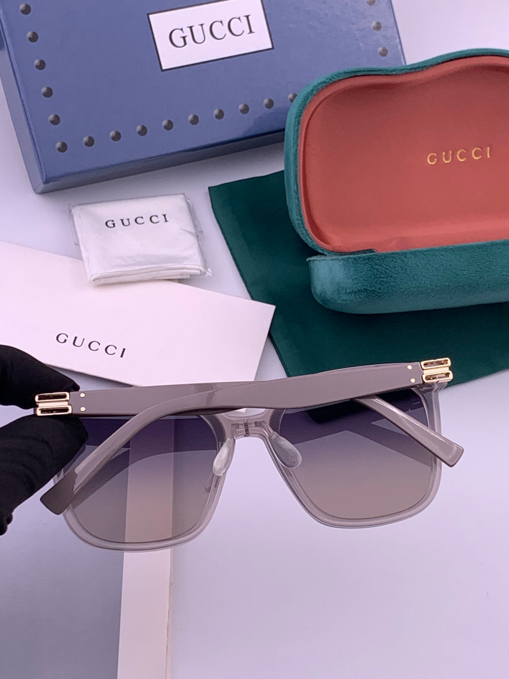 Gucci G60 Polarized Square Brown Lens Sunglasses for Men & Women - 398334 - detail image 4