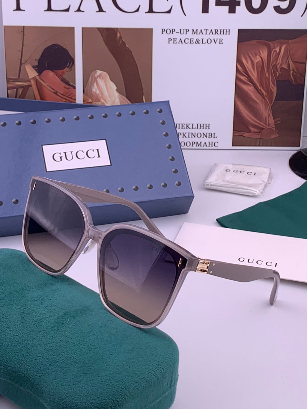 Gucci G60 Polarized Square Brown Lens Sunglasses for Men & Women - 398334 - detail image 2