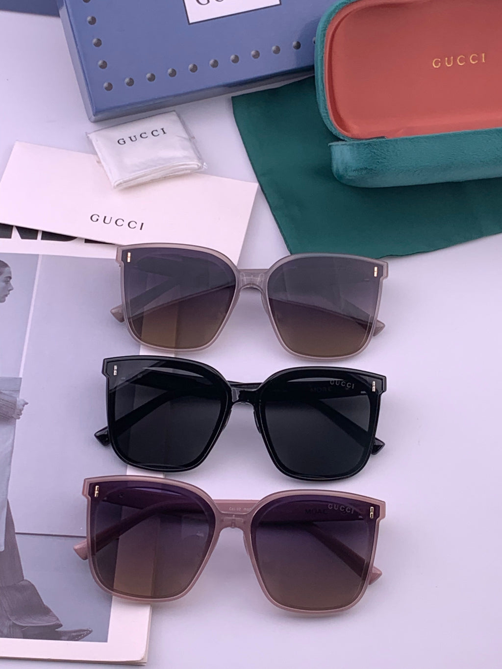 Gucci G60 Polarized Square Brown Lens Sunglasses for Men & Women - 398335 - detail image 7