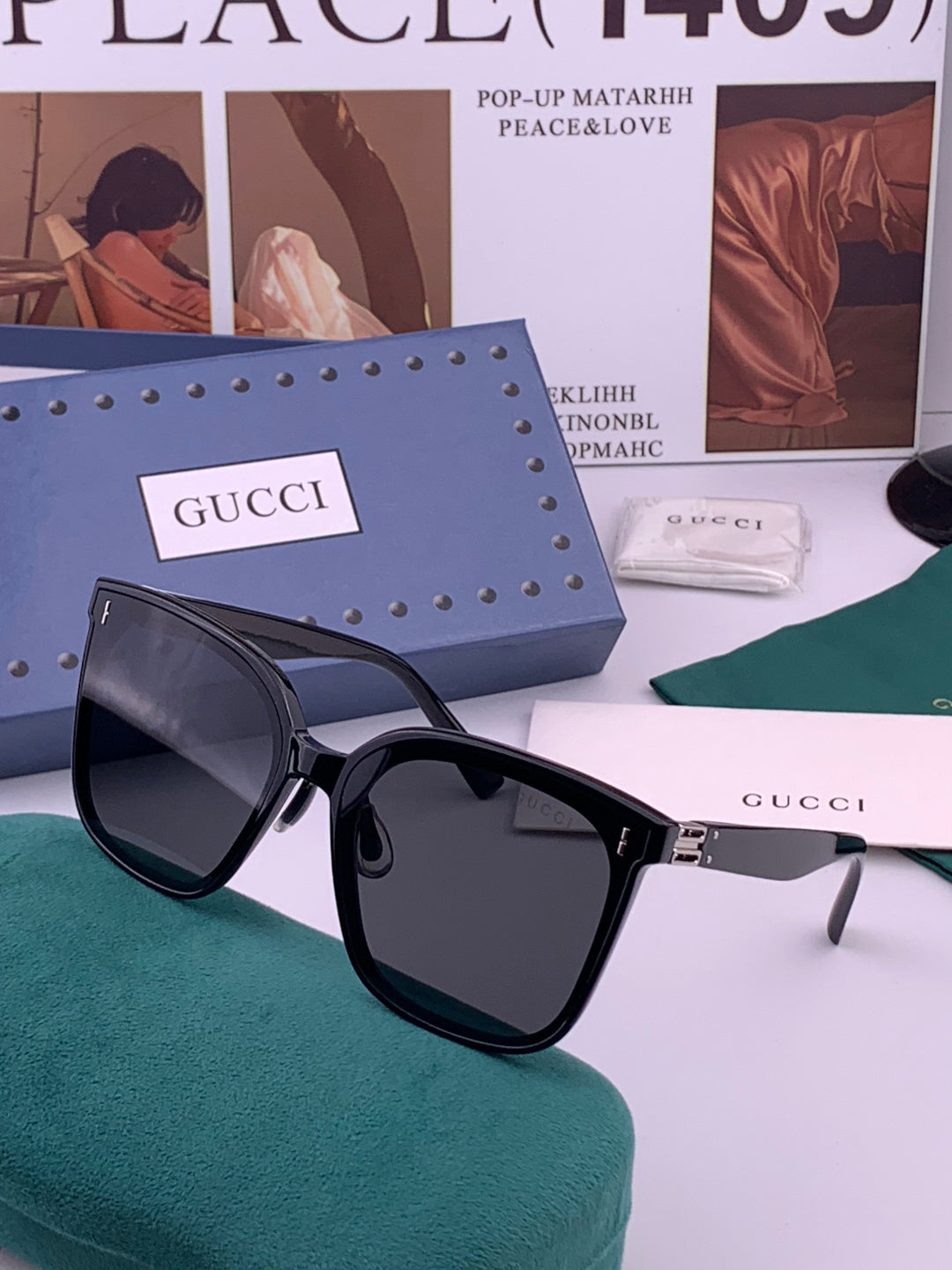 Gucci G60 Polarized Square Brown Lens Sunglasses for Men & Women - 398335 - detail image 2