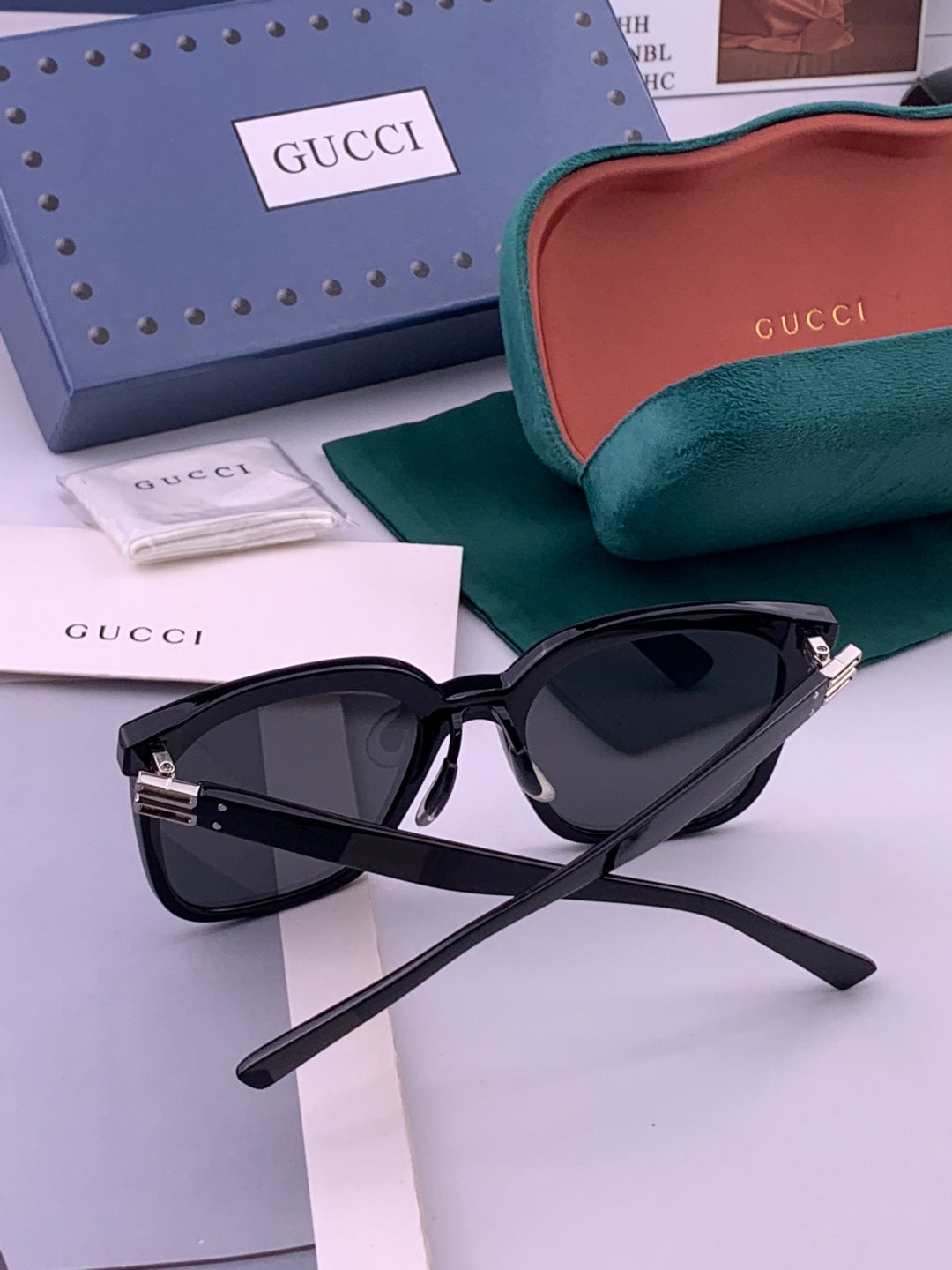 Gucci G60 Polarized Square Brown Lens Sunglasses for Men & Women - 398335 - detail image 5