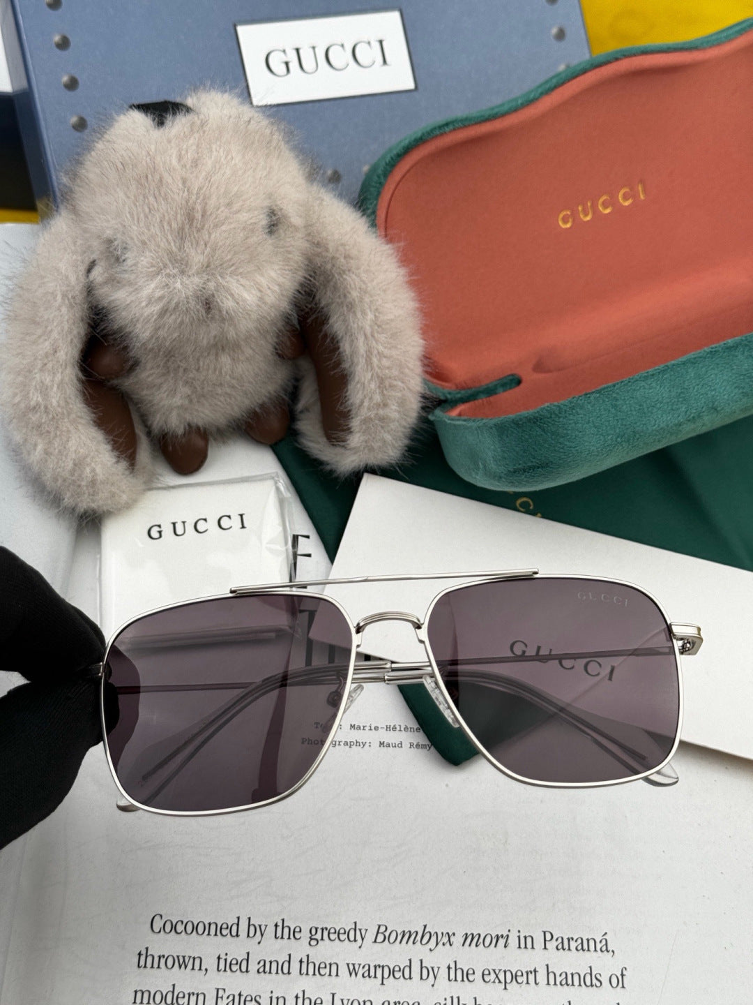 Gucci G4203 Polarized Aviator Gold Lens Sunglasses for Men & Women - 398338 - detail image 2