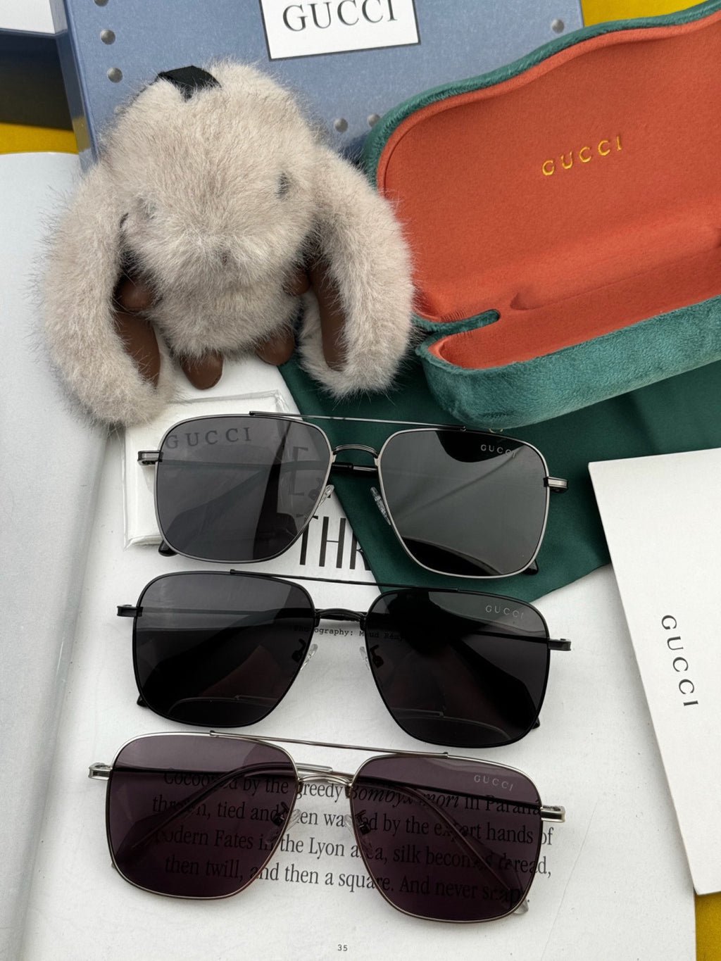 Gucci G4203 Polarized Aviator Gold Lens Sunglasses for Men & Women - 398338 - detail image 7