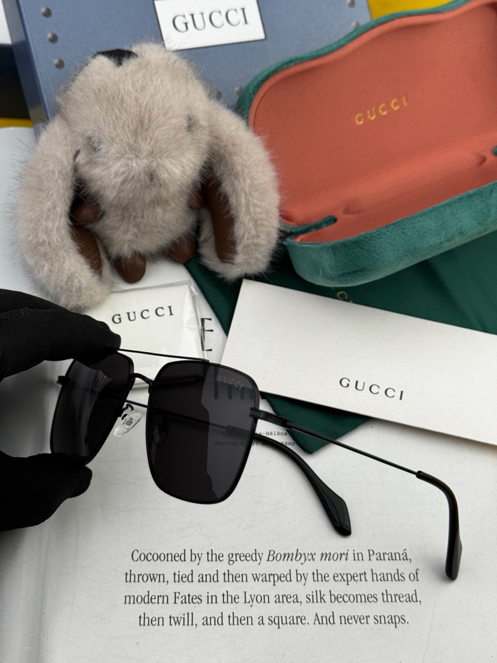 Gucci G4203 Polarized Aviator Gold Lens Sunglasses for Men & Women - 398338 - detail image 6