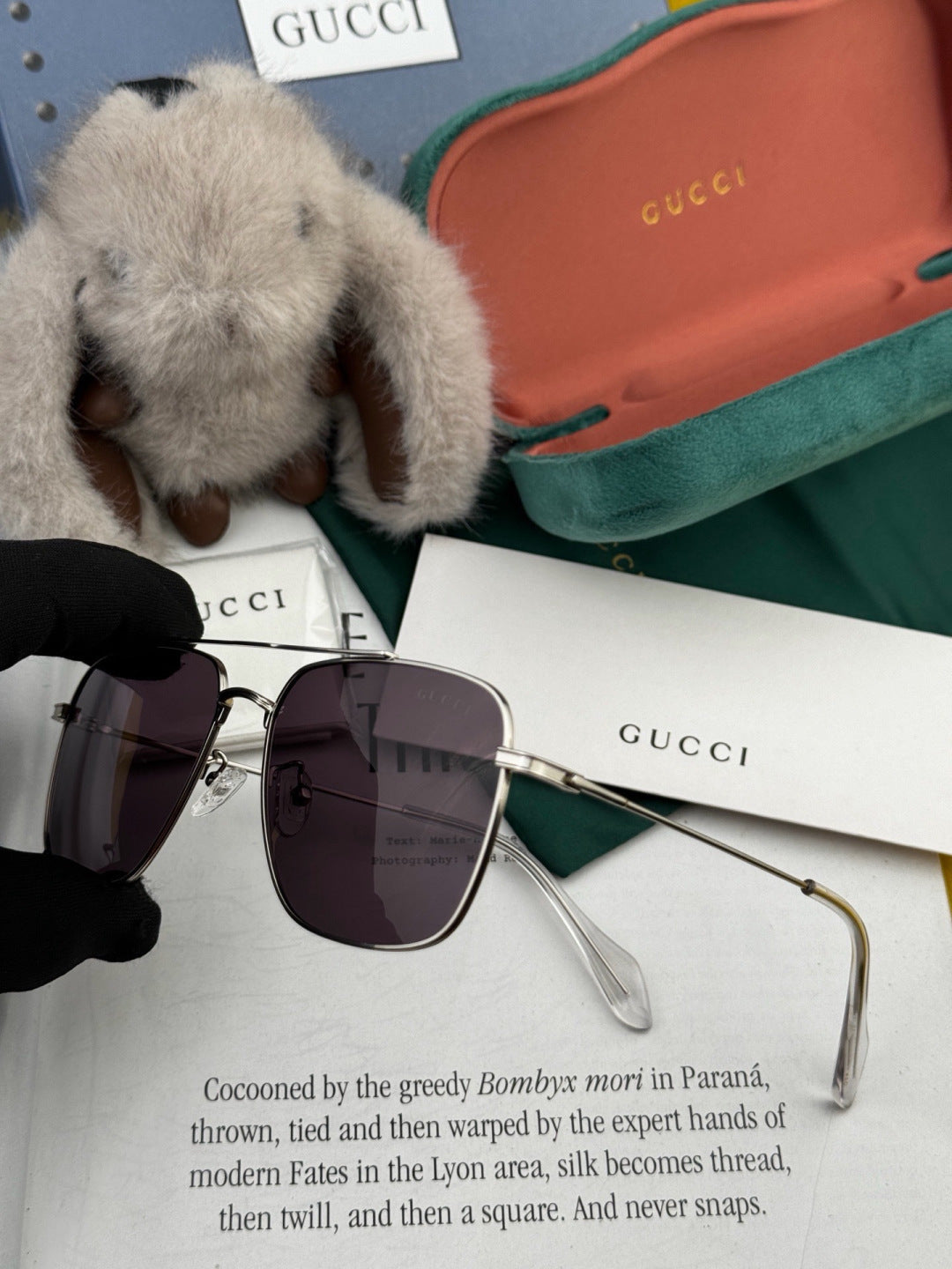 Gucci G4203 Polarized Aviator Gold Lens Sunglasses for Men & Women - 398338 - detail image 5