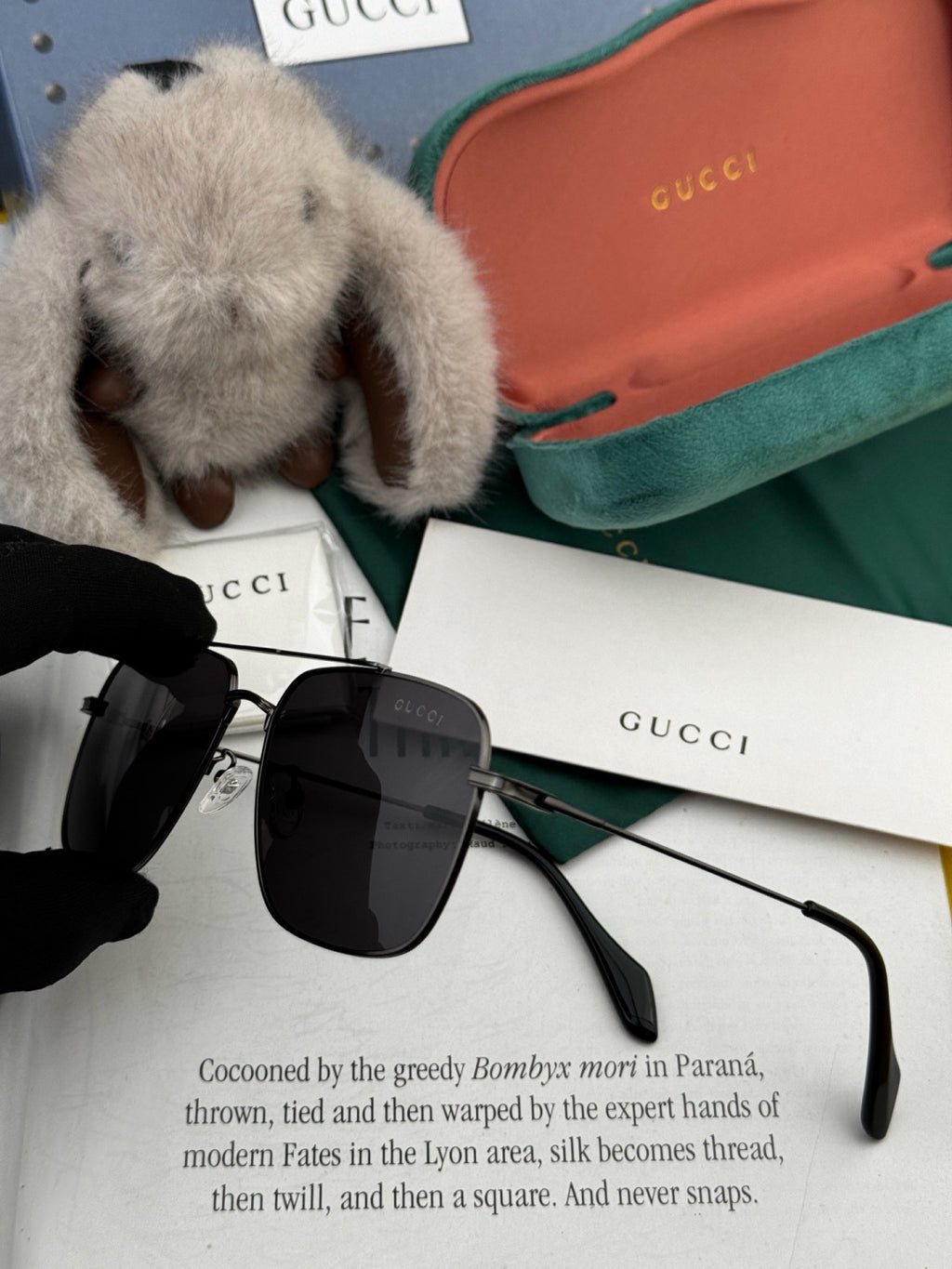 Gucci G4203 Polarized Aviator Gold Lens Sunglasses for Men & Women - 398338 - detail image 4