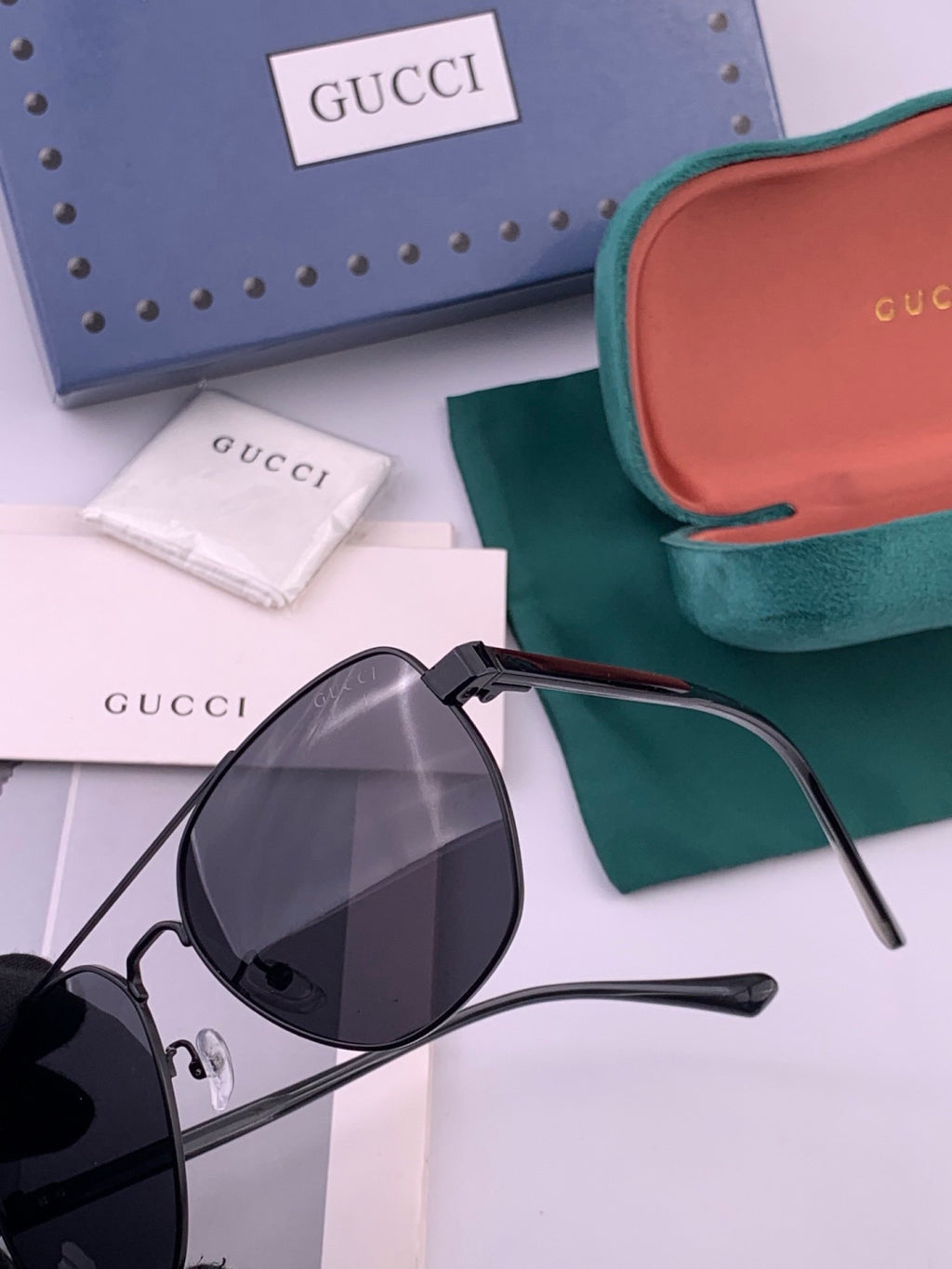 Gucci G9325 Polarized Aviator Black Lens Sunglasses for Men & Women - 398341 - detail image 3