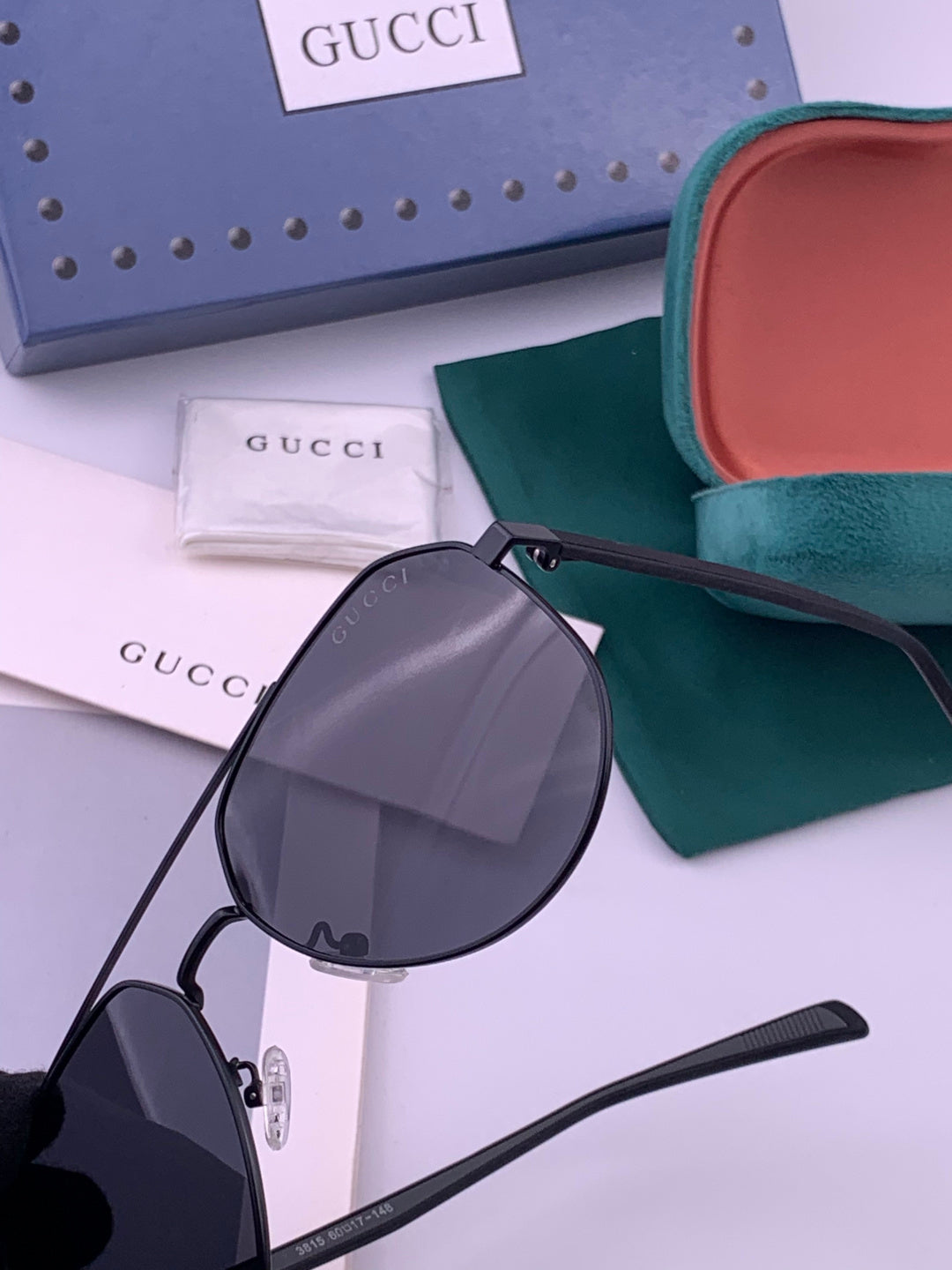 Gucci G5381 Polarized Aviator Gold Lens Sunglasses for Men & Women - 398342 - detail image 2