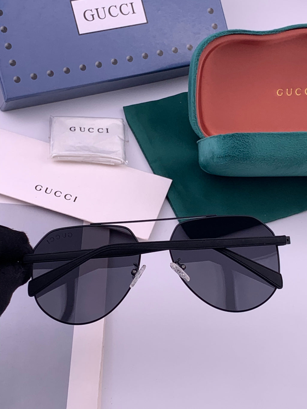 Gucci G5381 Polarized Aviator Gold Lens Sunglasses for Men & Women - 398342 - detail image 5
