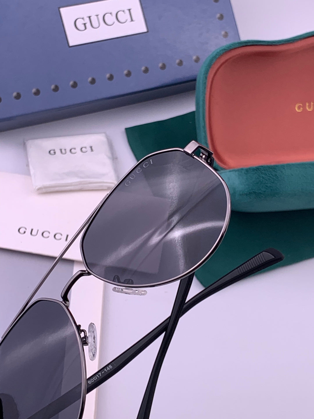 Gucci G5381 Polarized Aviator Gold Lens Sunglasses for Men & Women - 398343 - detail image 4