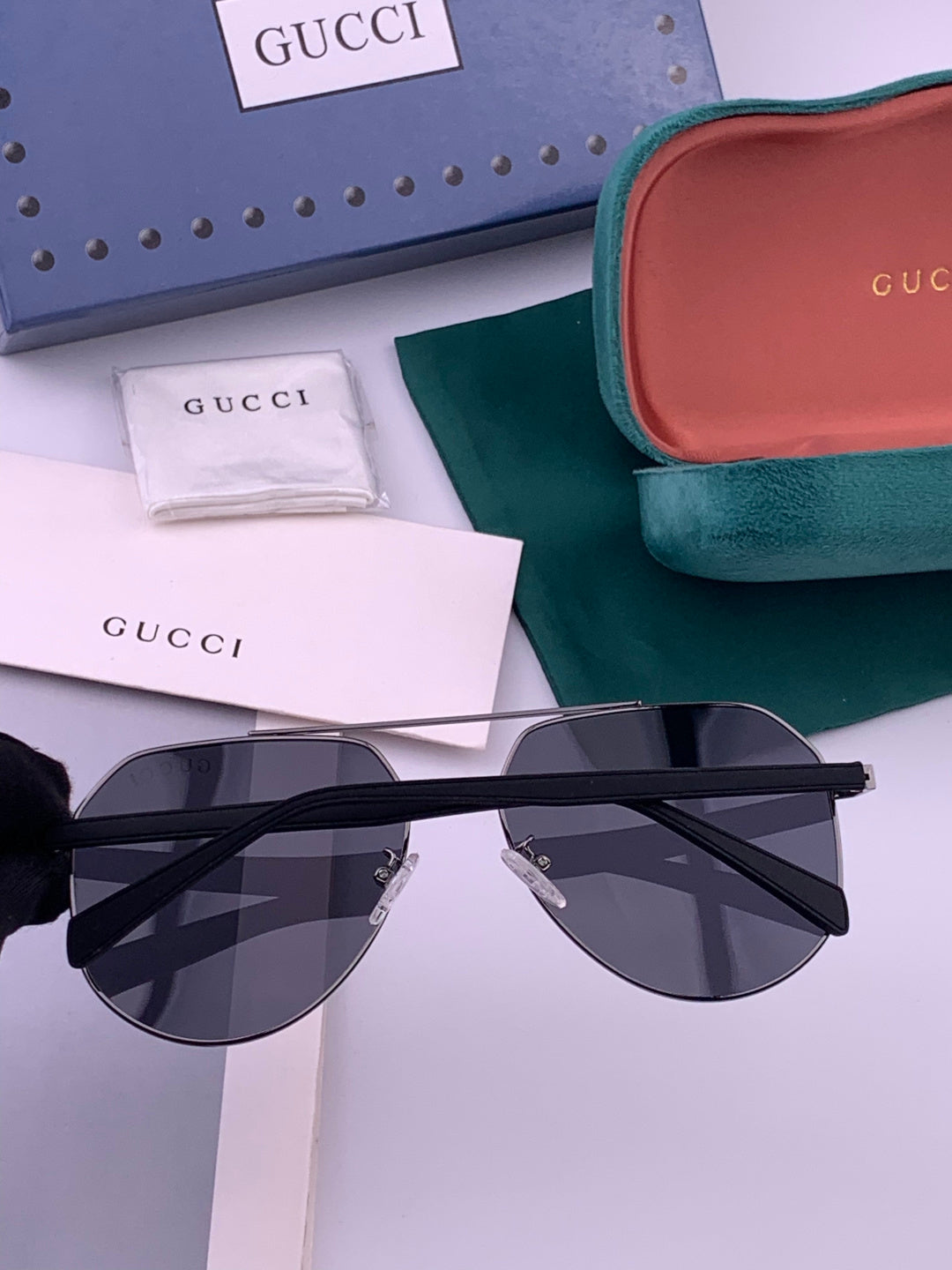 Gucci G5381 Polarized Aviator Gold Lens Sunglasses for Men & Women - 398343 - detail image 6