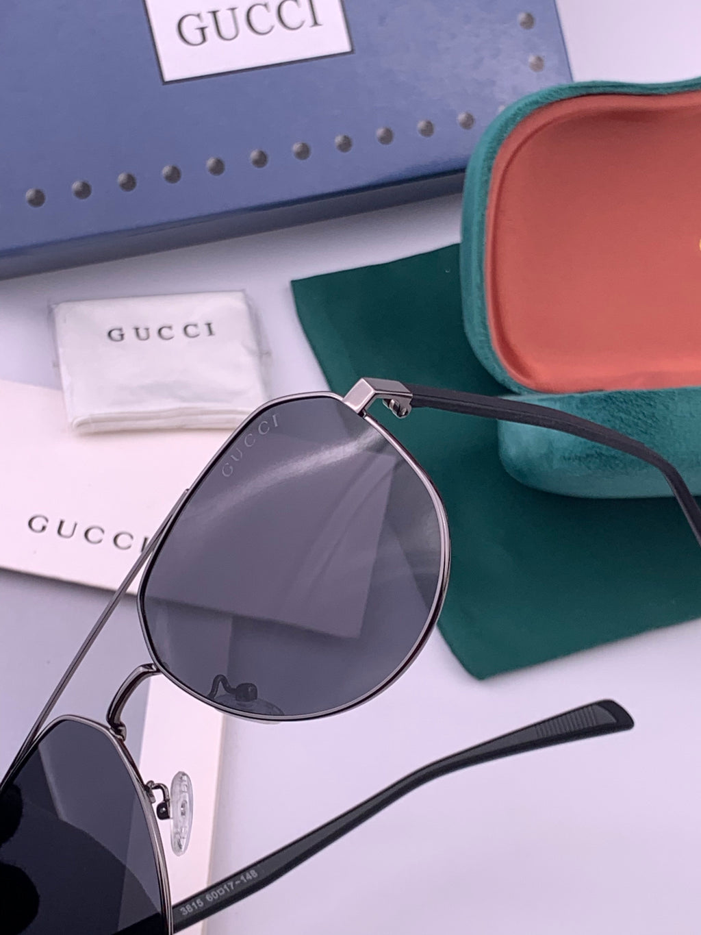 Gucci G5381 Polarized Aviator Gold Lens Sunglasses for Men & Women - 398343 - detail image 3