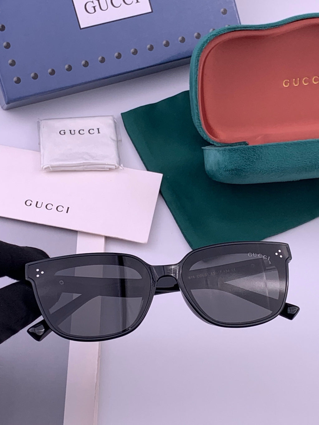 Gucci G6761 Polarized Square Pink Lens Sunglasses for Men & Women - 398345