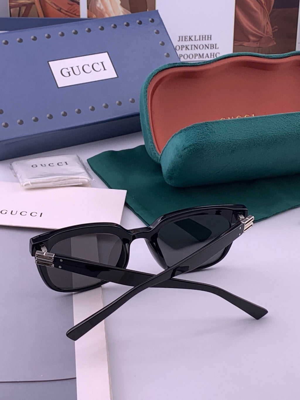 Gucci G6761 Polarized Square Pink Lens Sunglasses for Men & Women - 398345 - detail image 6