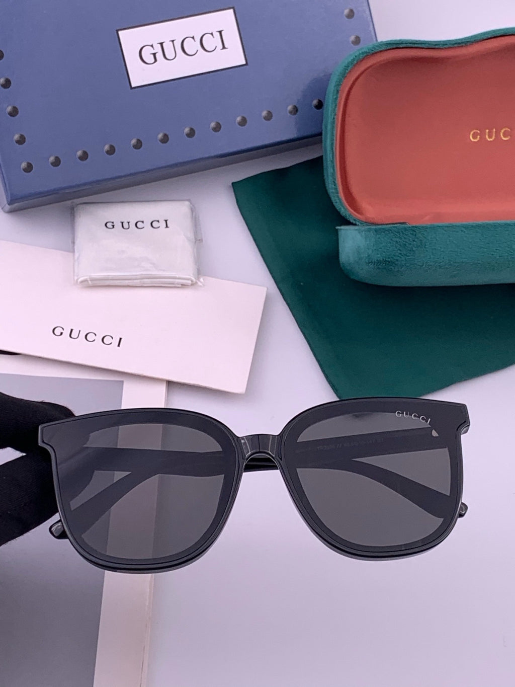 Gucci G6233 Polarized Square Gold Lens Sunglasses for Men & Women