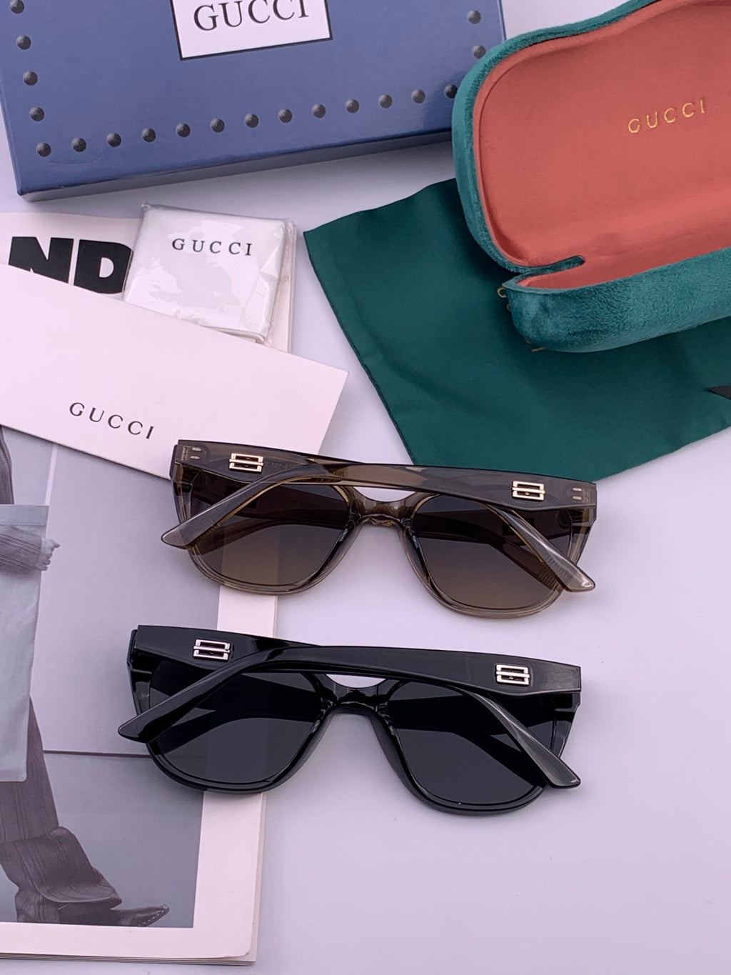 Gucci G9761 Polarized Square Black Lens Sunglasses for Men & Women - 398321 - detail image 4